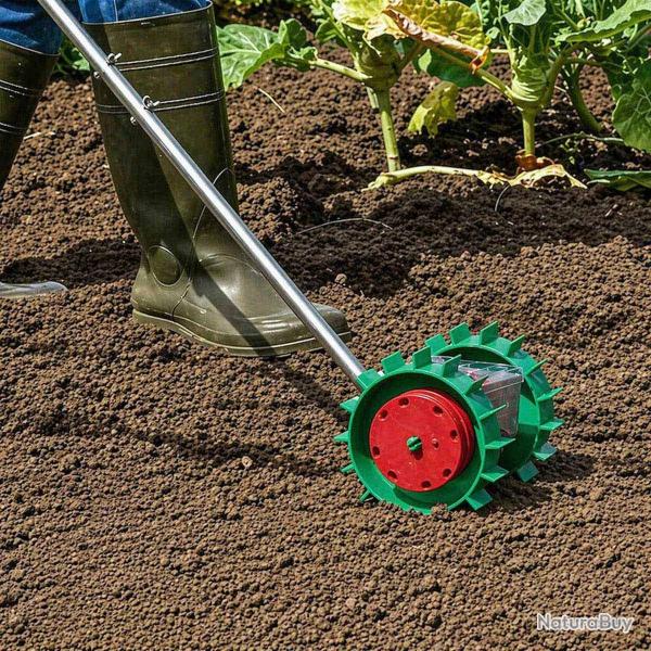 Semoir manuel graines Super Seeder 6 disques avec manche