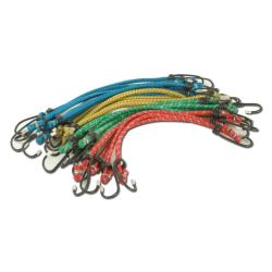 Tendeurs &eacute;lastiques avec crochets 18 pi&egrave;ces longueur 32cm &Oslash; 7mm