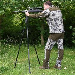 Canne de pirsh 3 pieds automatique alu, hauteur 100-160cm