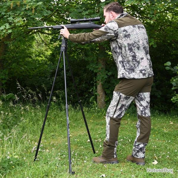 Canne de pirsh 3 pieds automatique alu, hauteur 100-160cm