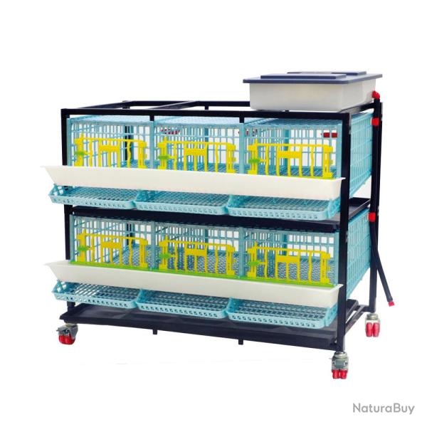 Cage caille 3 compartiments 2 �tages