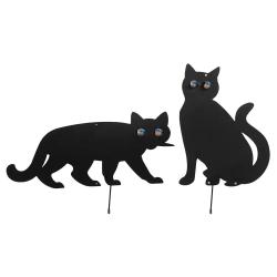 &Eacute;pouvantails chats pour potager lot de 2