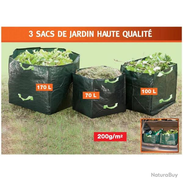 3 Sacs de jardin avec poign�es