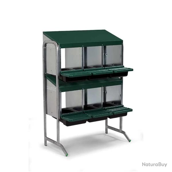 Pondoir poule pro vertical galvanis� 6 nids