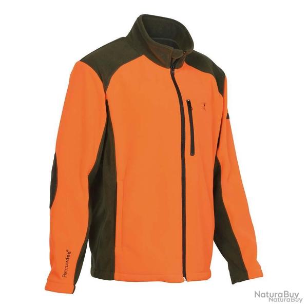 Blouson Polaire Brod� Chasse KAKI ORANGE Taille 07