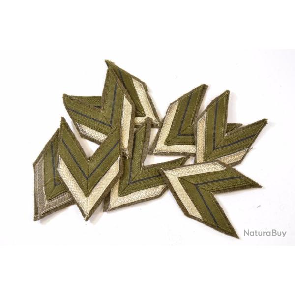 Galon / grade Arm�e Fran�aise Sergent ou caporal Chef Galons France Indochine, chevron insigne tissu