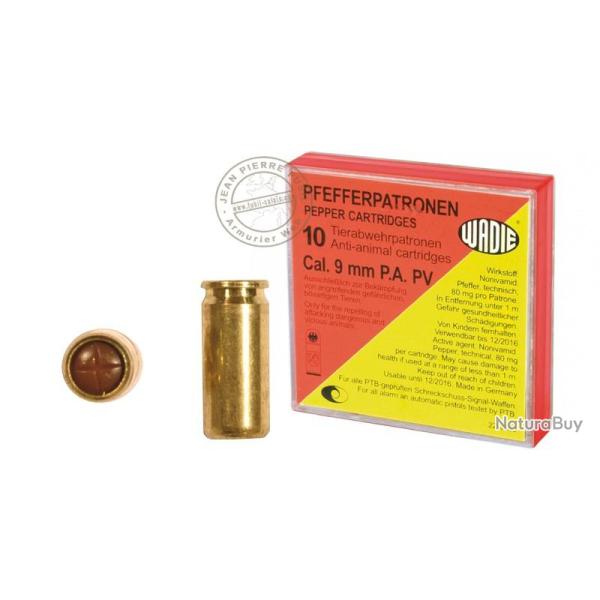 Cartouches 9mm Pistolet � gaz poivre / 10