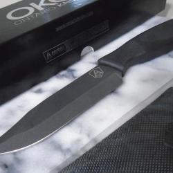 Couteau Ontario Spec Plus Alpha Survival Lame Acier Carbone Manche Abs Etui Nylon Made USA ON9710 -