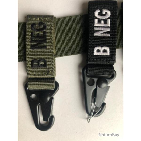Blood Type / passant ceinture + mousqueton B Neg Vert OD