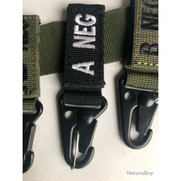 Blood Type / passant ceinture + mousqueton A Neg NOIR