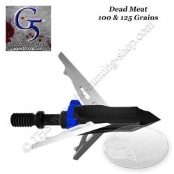G5 DEADMEAT Pointe de chasse m&eacute;canique trilame 100 et 125 grains 100