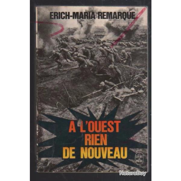 � l'ouest rien de nouveau . erich maria remarque guerre 1914-1918 du cot� allemand .
