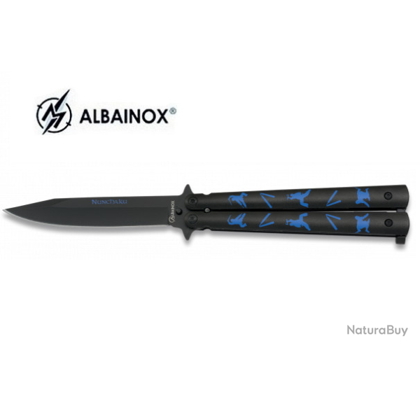 Couteau papillon  Mod. Nunchaku  manche Alu  lame de 10 cm