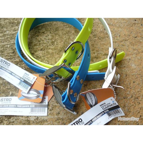 lot de 3 colliers  biothane Astro... grav�s