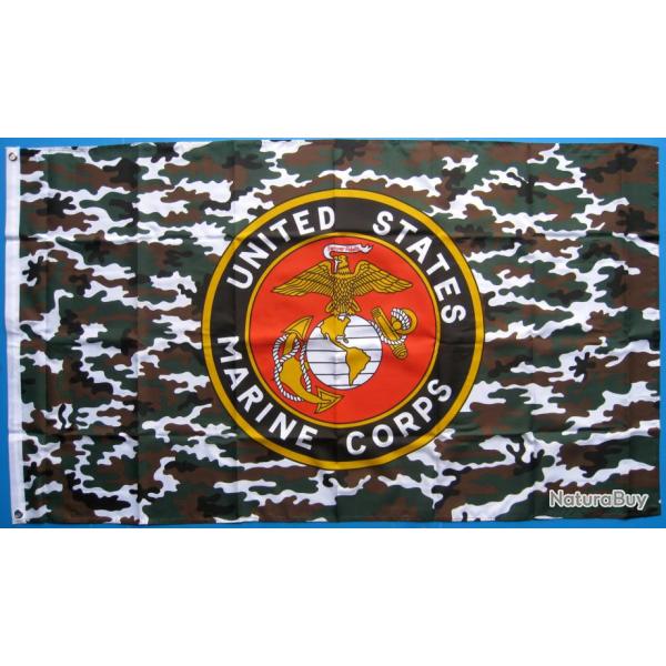 DRAPEAU USA / USMC CAMO Ref.50