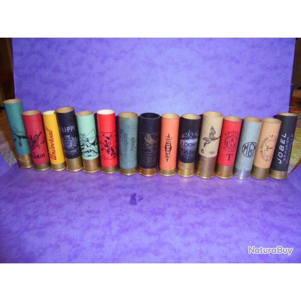 SUPERBE LOT DE 15 DOUILLES ANCIENNES  ,JAMAIS CHARGEES POUR COLLECTIONNEURS N�26