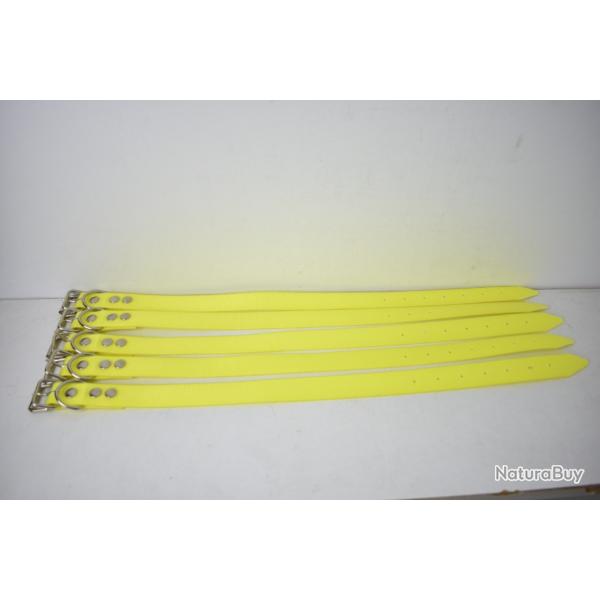 5 Colliers Jaune  polyur�thane 25mm
