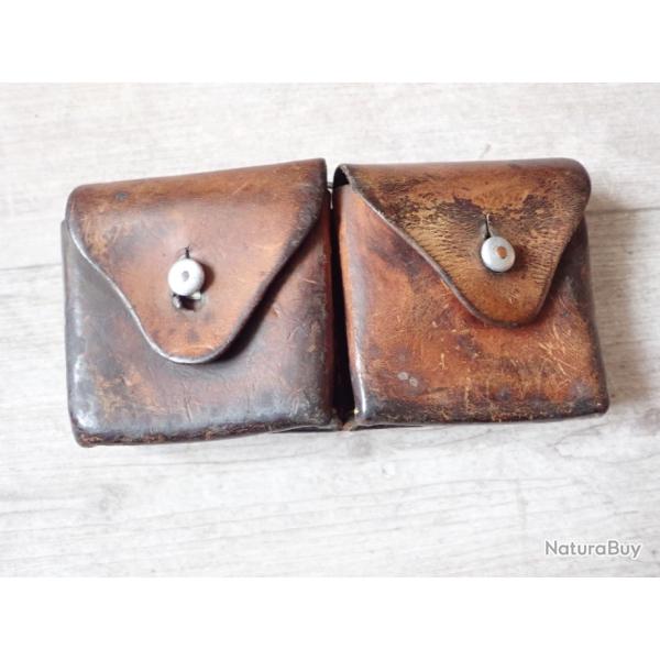 1934 Cartouchi�re en cuir Arm�e Suisse pour fusil ou carabine Schmidt Rubin