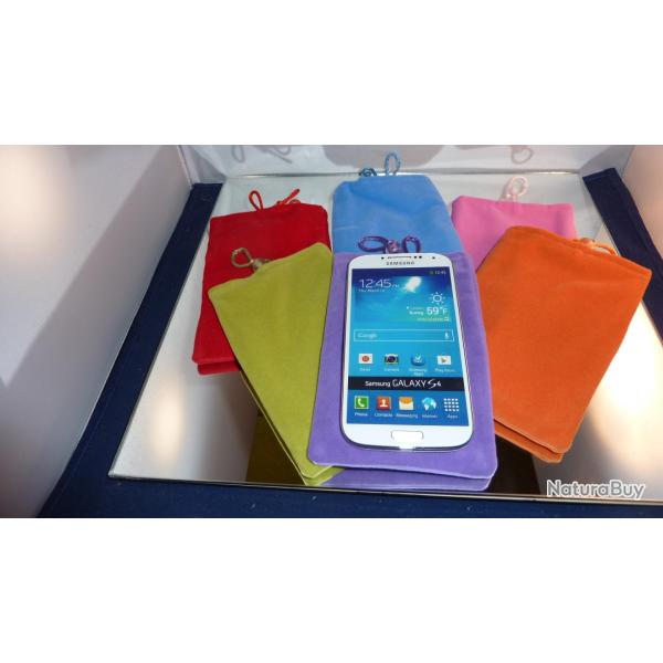 Housse Pochette Etui Velours Telephone MP3 Appareil Photo iPhone Samsung Sony Nokia LG HTC, Couleur