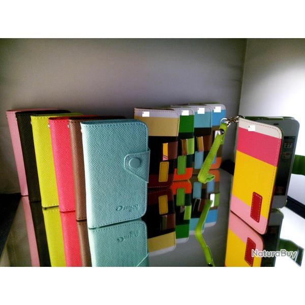 Coque Bumper pour iPhone 4 / 4S, Couleur: D, Modele: 3.Coque Etui Portefeuille