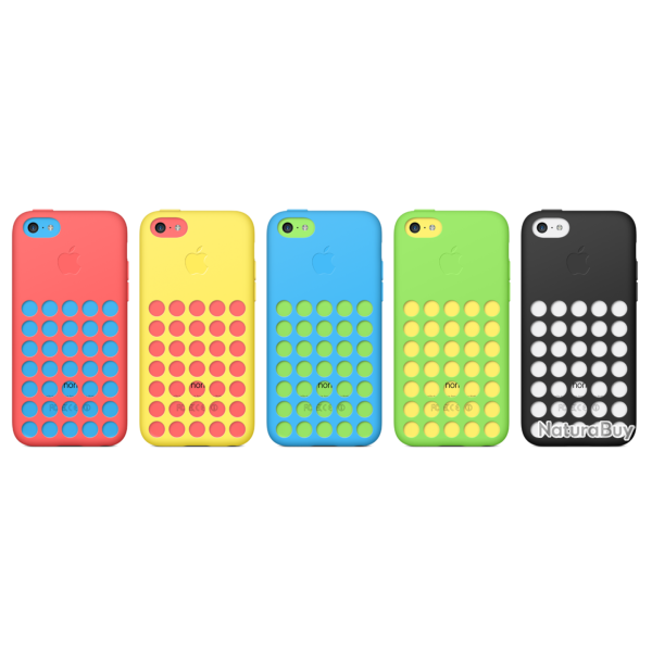 Coque Silicone pour iPhone 5C-Blanc