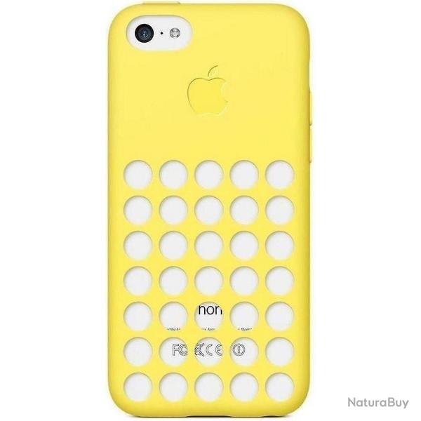 Coque Silicone pour iPhone 5C, Couleur: Jaune