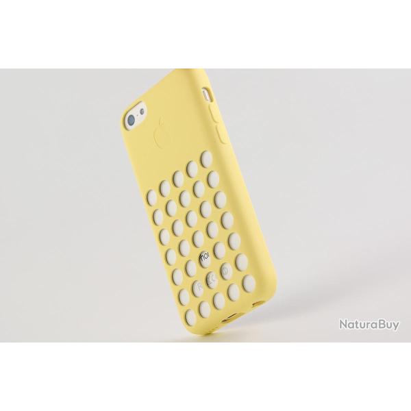 Coque Silicone pour iPhone 5C-Jaune