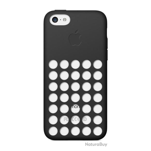 Coque Silicone pour iPhone 5C, Couleur: Noir