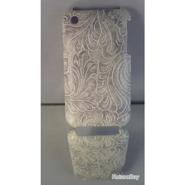 Coque Bumper pour iPhone 3G / 3GS, Couleur: Argent, Modele: 5.Coque Arabesque