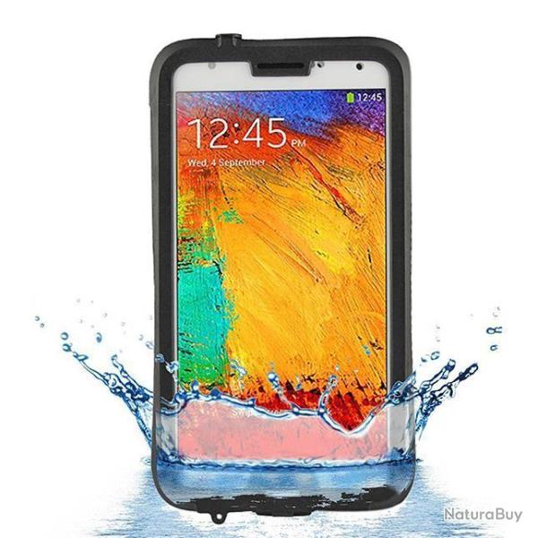 IPEGA Coque Etanche Waterproof iPhone Samsung Galaxy Note, Couleur: Noir/Blanc , Smartphone: Samsun