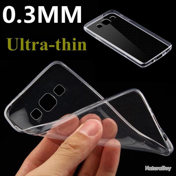 Coque TPU 0.3mm pour iPhone Samsung Galaxy Ultra Fine