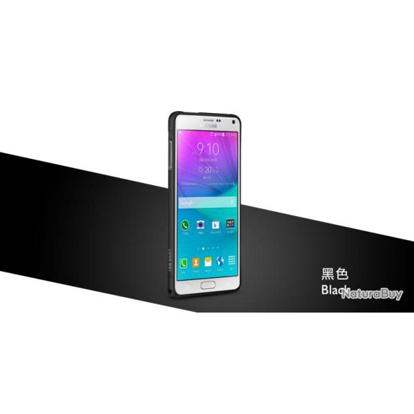 LOVE MEI Coque Bumper Aluminium Ultra Leger pour iPhone Samsung, Couleur: Noir Black 2, Smartphone: