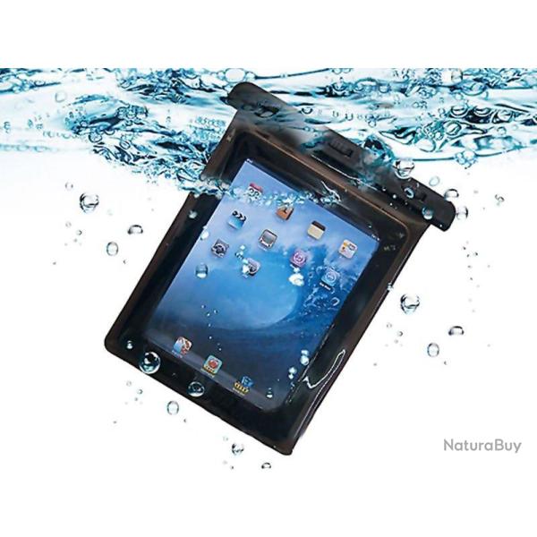 Etui housse etanche iPhone iPad Samsung Passeport Argent, Couleur: Noir, Modele: Tablette