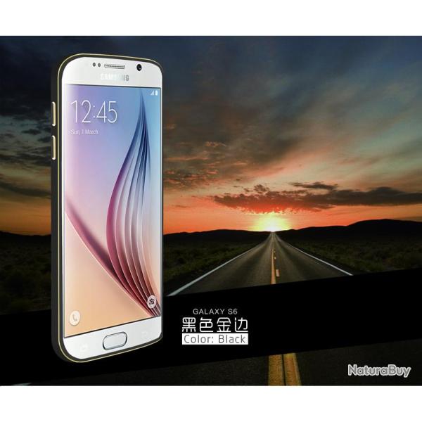 LOVE MEI Hippocampal Coque Bumper Aluminium Ultra Leger-Champagne 6-Galaxy S6 G920