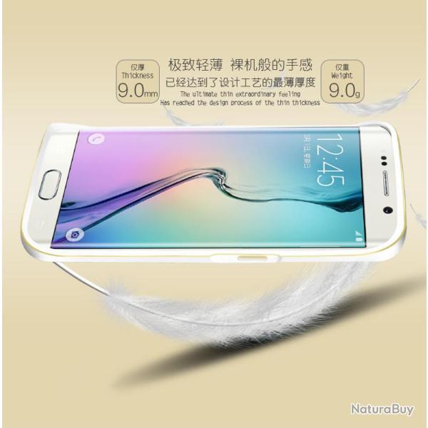 LOVE MEI Coque Bumper Aluminium Ultra Leger pour iPhone Samsung, Couleur: Blanc White, Smartphone: