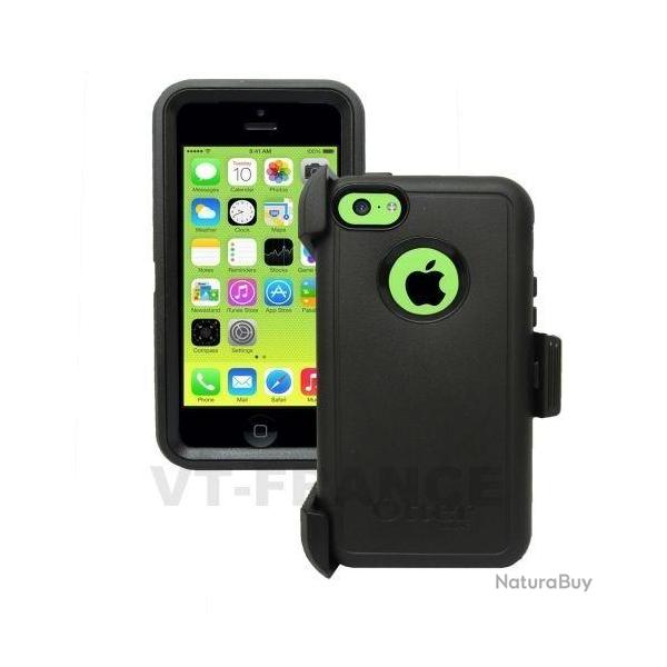 Coque Anti Choc Otterbox Defender pour iPhone, Couleur: Noir, Smartphone: iPhone 5C SKU:77-32651