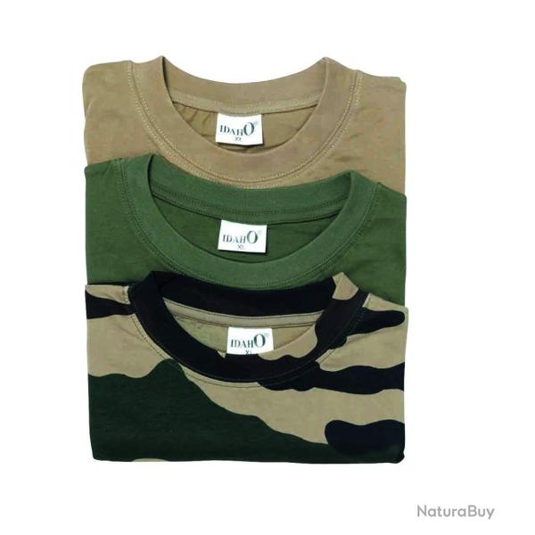 Pack de 3 Tee shirt unis + camo