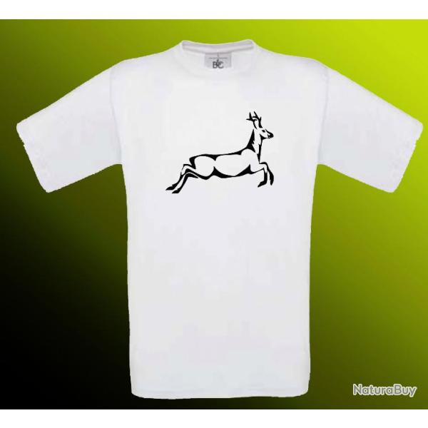 Tee-shirt Blanc, Beige ou Noir avec impression Brocard