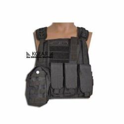 Gilet tactique modulable type ciras kgear noir