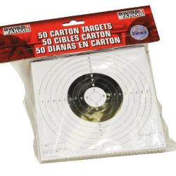 50 Cibles cartonn&eacute;es pour cible en m&eacute;tal Swiss Arms 603420 Cybergun