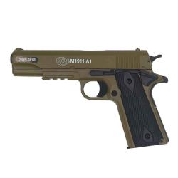 R&eacute;plique airsoft Colt M1911-A1 HPA spring Cybergun - M&eacute;tal TAN