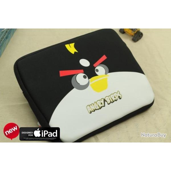 ANGRY BIRDS Housse Sacoche iPad & Tablette 10", Couleur: Noir