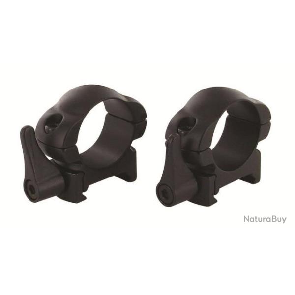 COLLIERS ACIER DIAMETRE 25,4 MM BAS A LEVIERS, POUR RAIL WEAVER PICATINNY