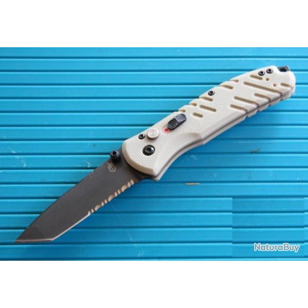 Couteau Gerber Propel Downrange A/O Tanto Lame Acier S30V Manche Tan G-10 Made USA G0841