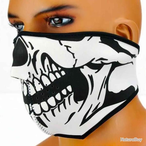 Demi Masque N�opr�ne T�te de Mort