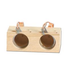 Sourici&egrave;re en bois 2 trous