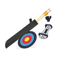 Set Archerie Junior 12lbs 112cm avec carquois prot&egrave;ge bras cible