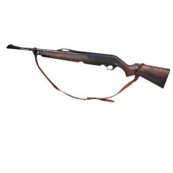 Bretelle Lasso carabine fusil en cuir gras de vachette 95 cm