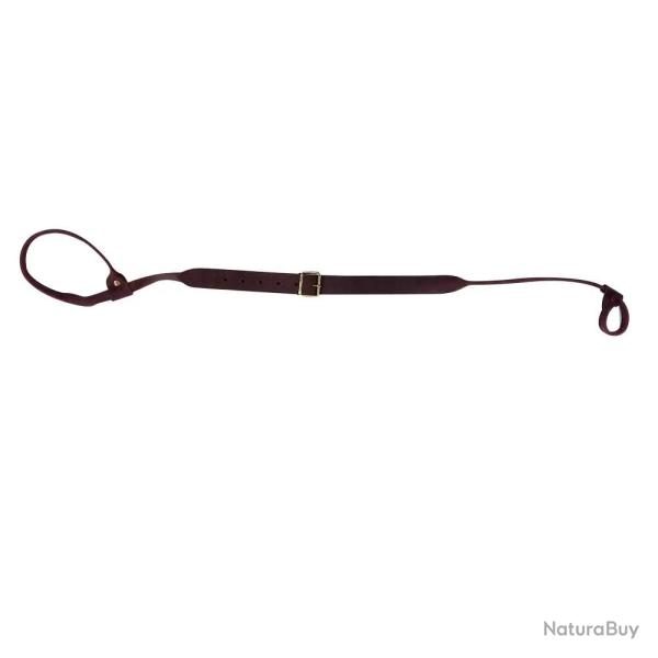 Bretelle Lasso carabine fusil en cuir gras de vachette 95 cm