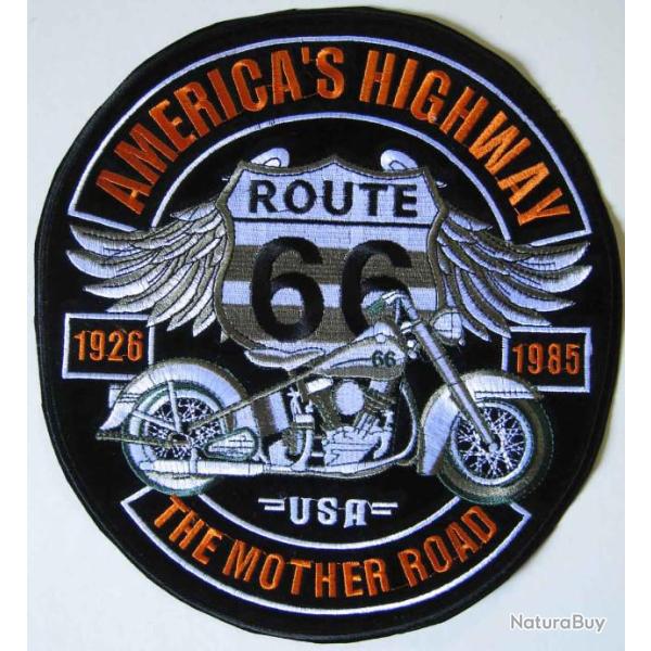 PATCH-ECUSSON/DOSSARD GRAND MODELE - ROUTE 66 - Ref.D11